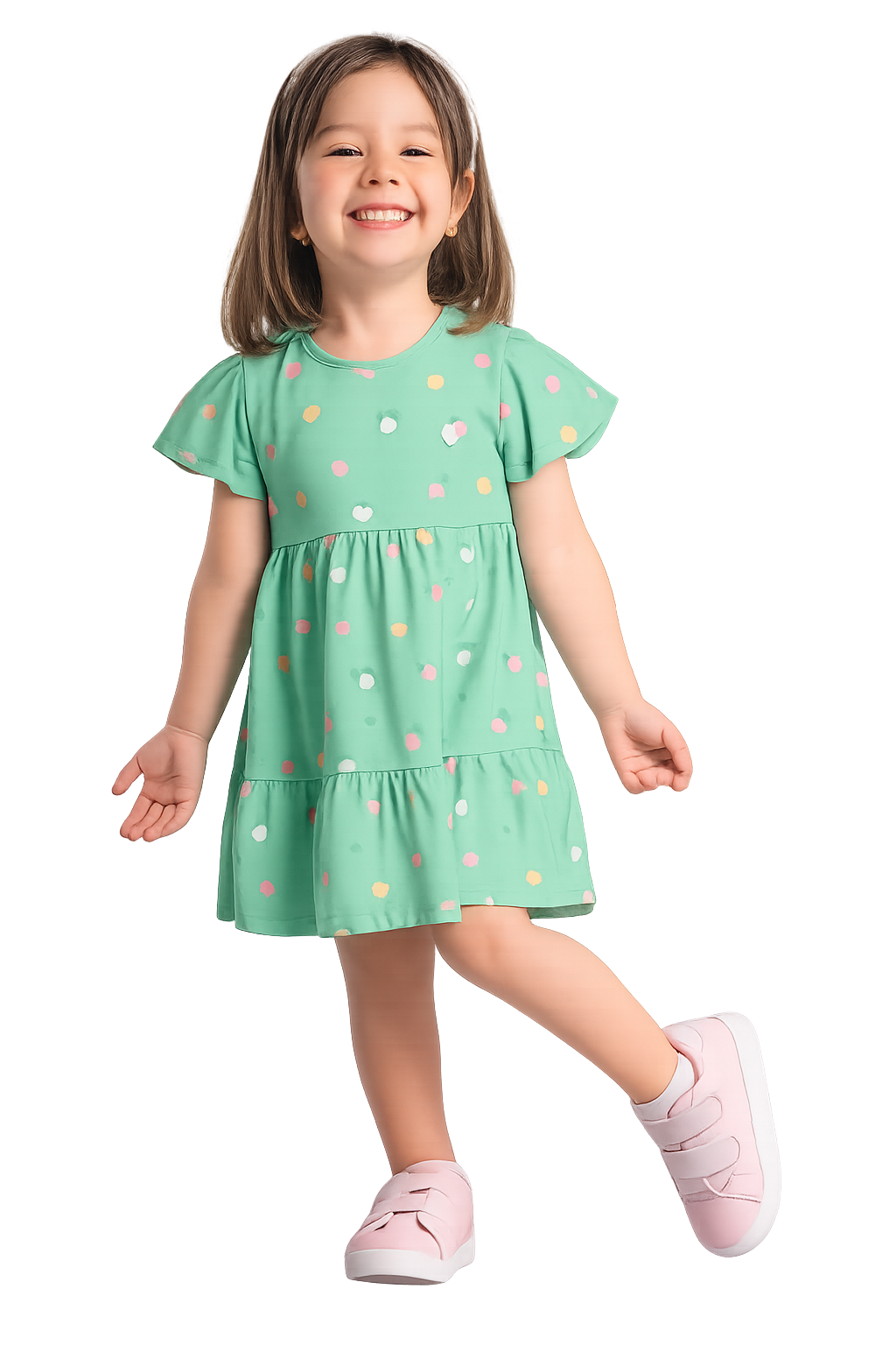Criança sorrindo vestindo roupas da GabiKids